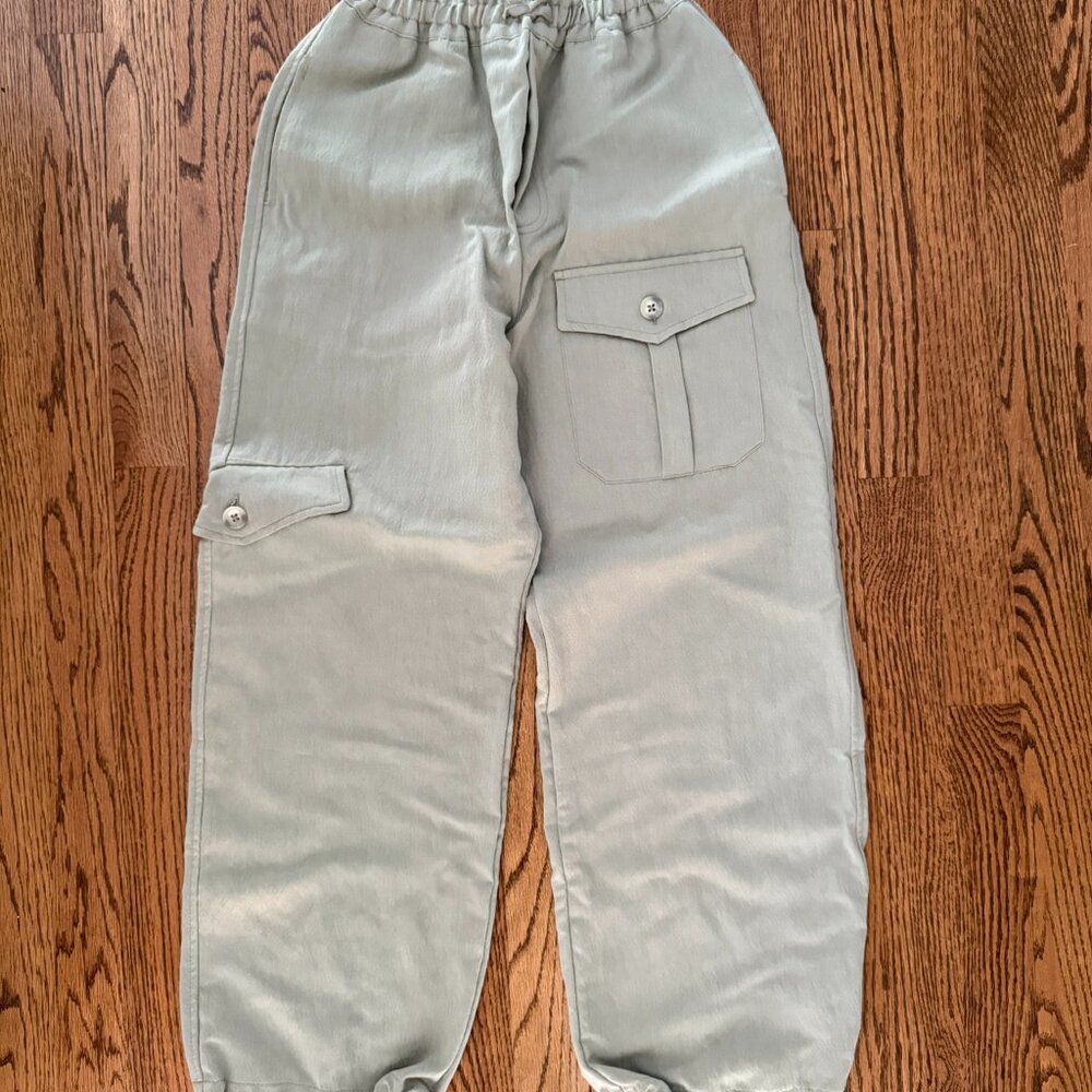 Zara girl's light green joggers size 13-14 NWT